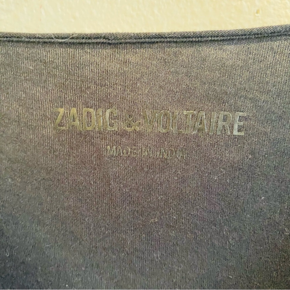 Zadig & Voltaire Camo Metallic Skull Henley - Picture 3 of 5